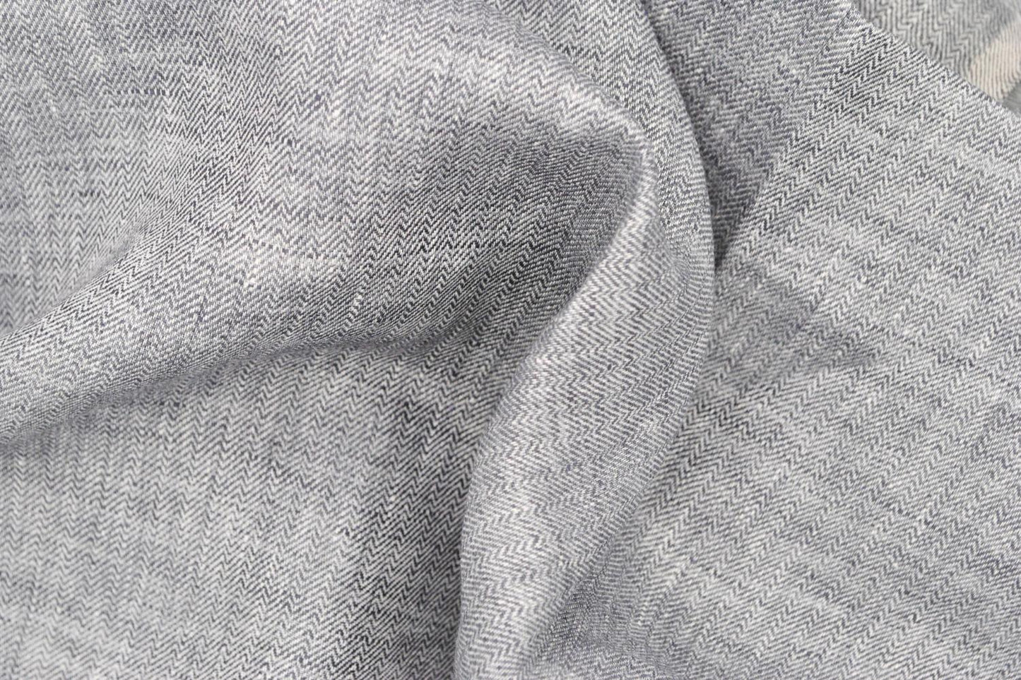 100% Linen Twill Deadstock in Chevron