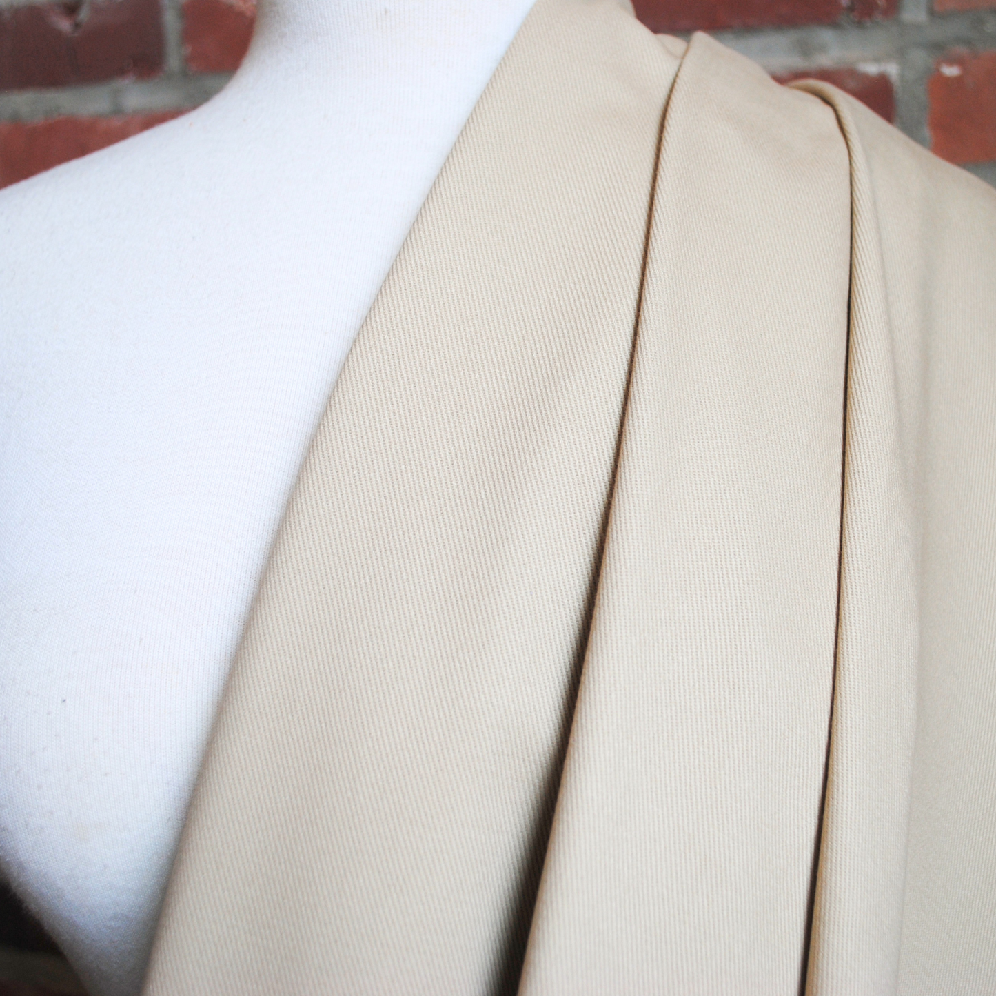 Brushed Bull Denim Twill in Khaki