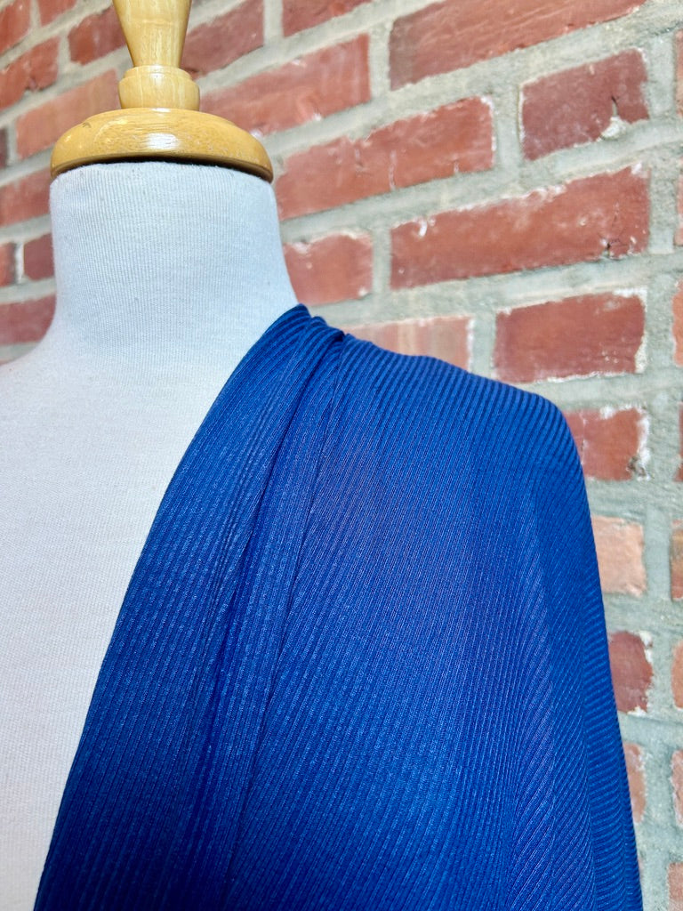 Lyocell Modal Rib Knit in Flight Blue
