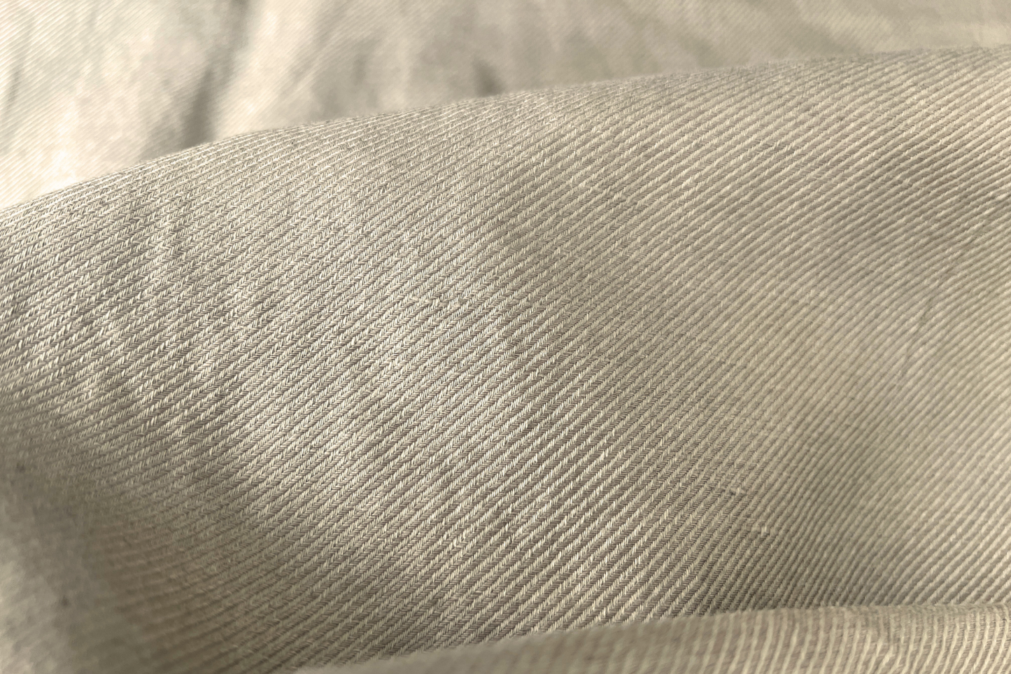 100% Linen Twill Deadstock in Taupe