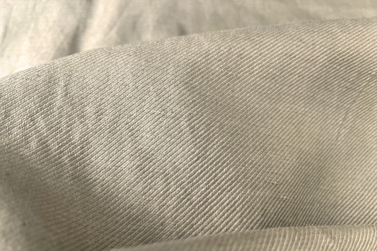 100% Linen Twill Deadstock in Taupe