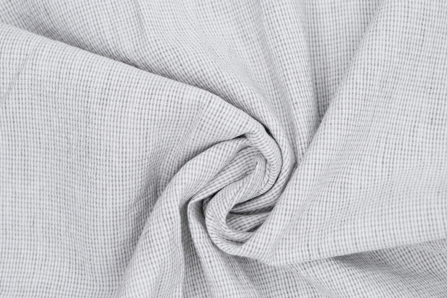 Linen Cotton Deadstock in Gray Microcheck