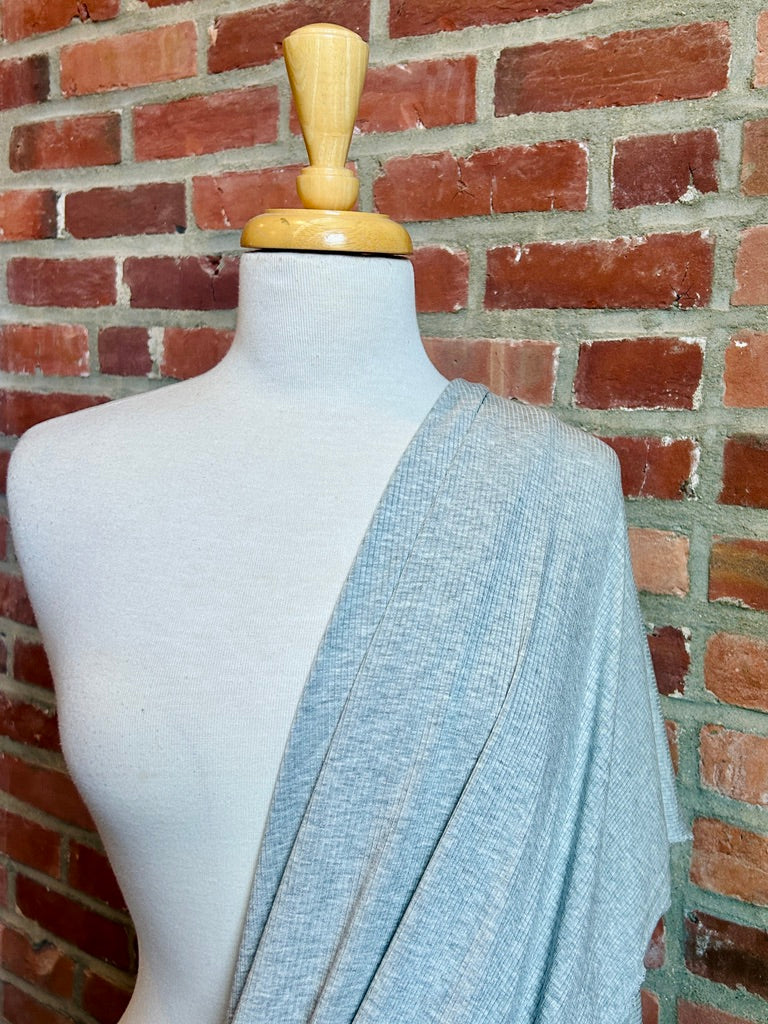 Lyocell Modal Rib Knit in Light Gray
