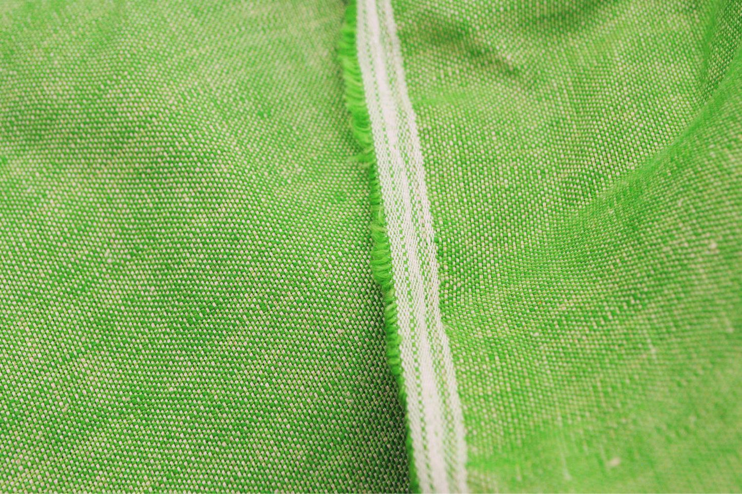 100% Linen Deadstock in Lime