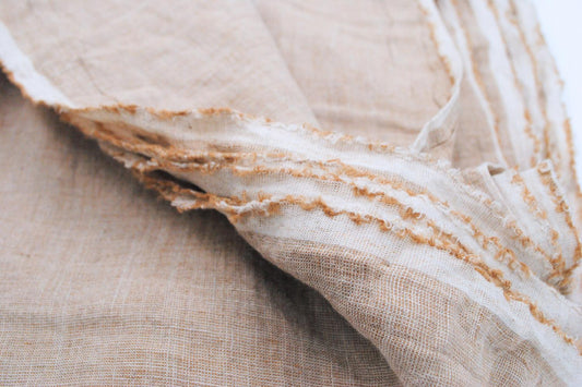 100% Linen Deadstock in Wheat