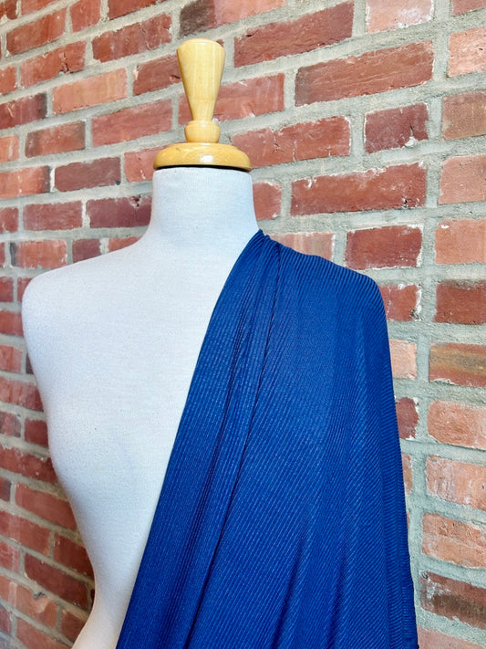 Lyocell Modal Rib Knit in Flight Blue