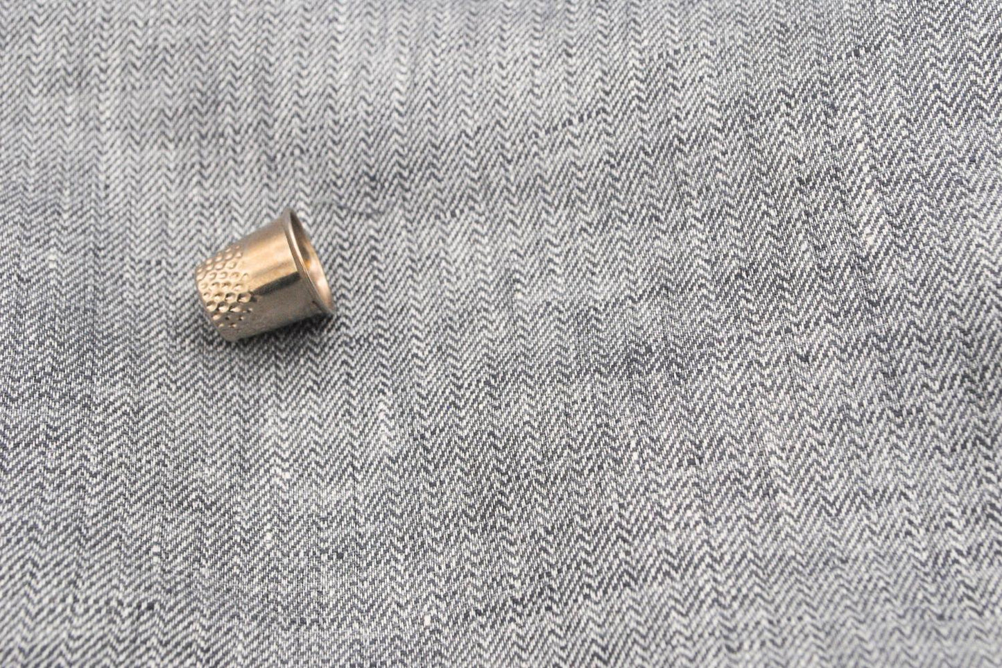 100% Linen Twill Deadstock in Chevron