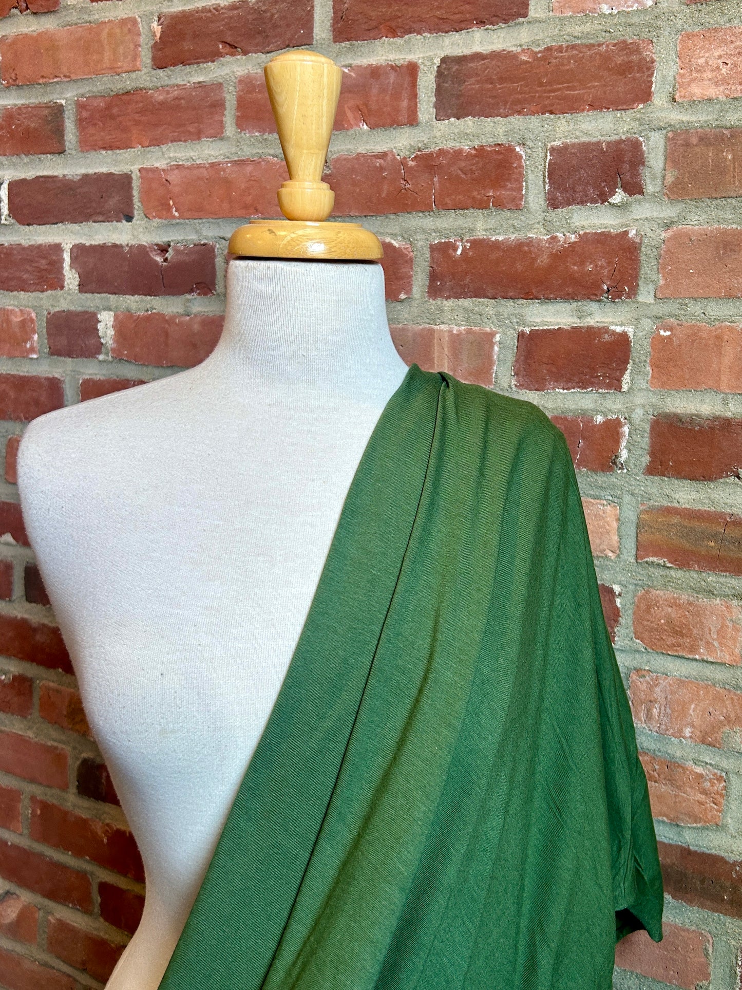 Bamboo/Cotton Stretch Jersey in Moss