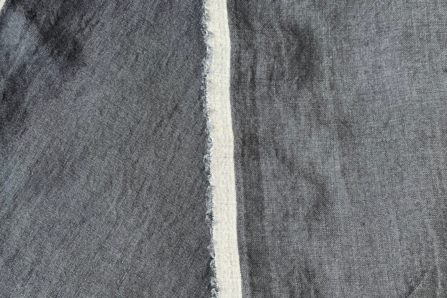 100% Linen Deadstock in Washed Black