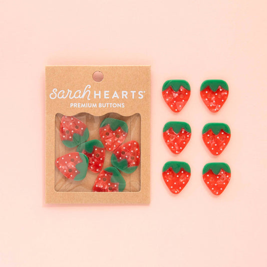 Strawberry Large 1" Buttons