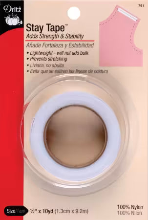 1/2in x 10yd Roll of White Stay Tape