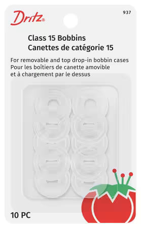 Plastic Bobbins Class 15 10ct