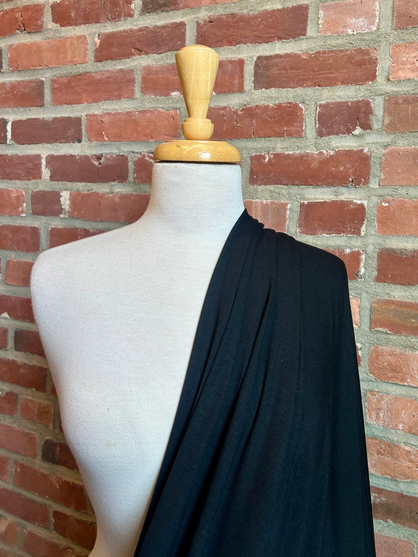 Bamboo/Cotton Stretch Jersey in Black
