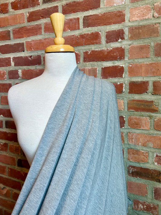 Bamboo/Cotton Stretch Jersey in Mid Heather Grey