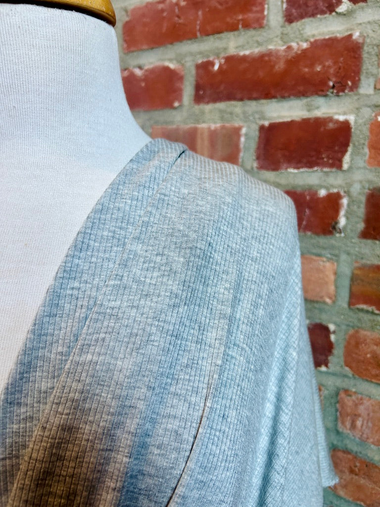 Lyocell Modal Rib Knit in Light Gray