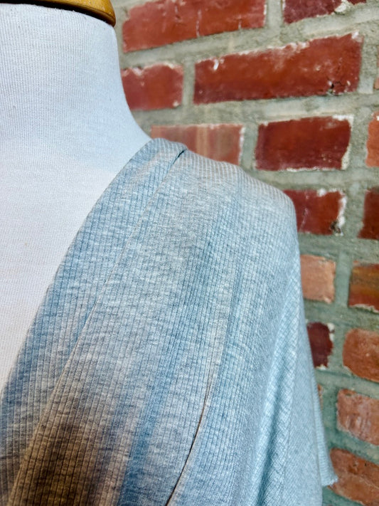 Lyocell Modal Rib Knit in Light Gray