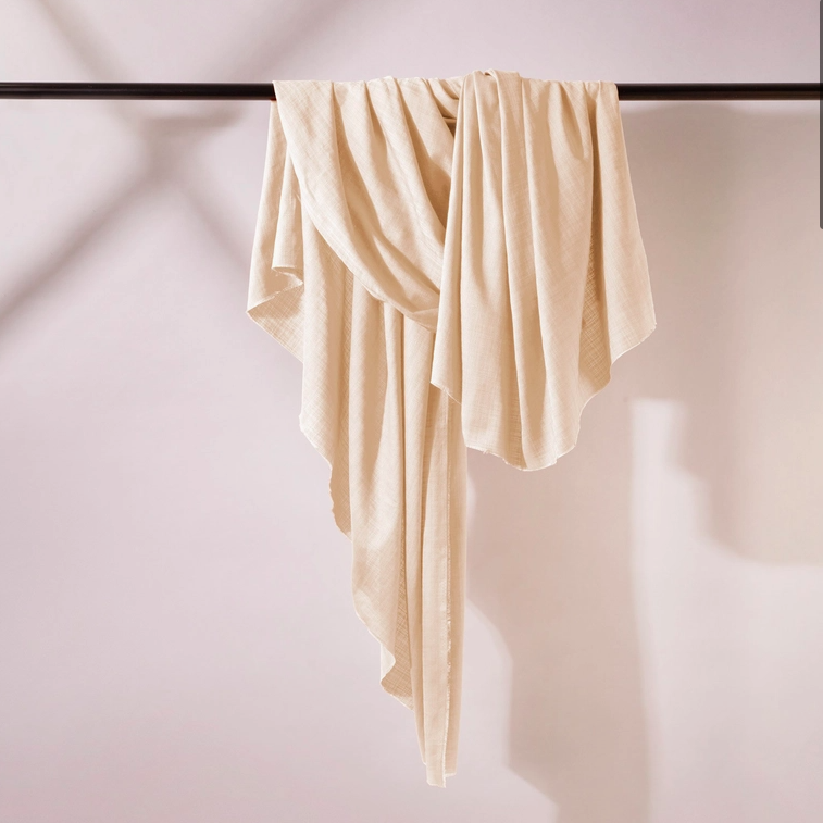 Cotton Viscose Flake In Off White