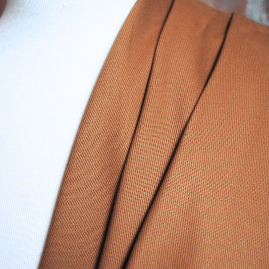 Brushed Bull Denim Twill in Rust
