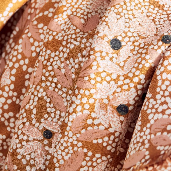 Lucie Viscose Crepe in Ochre